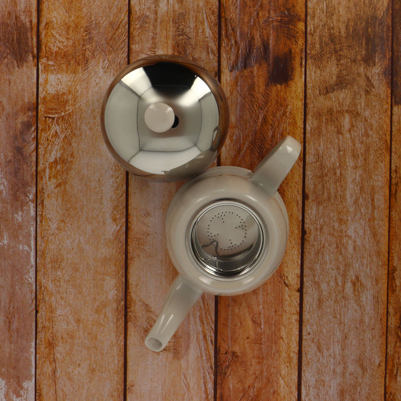 Tea pot linen aluminium Lid 4 cups
