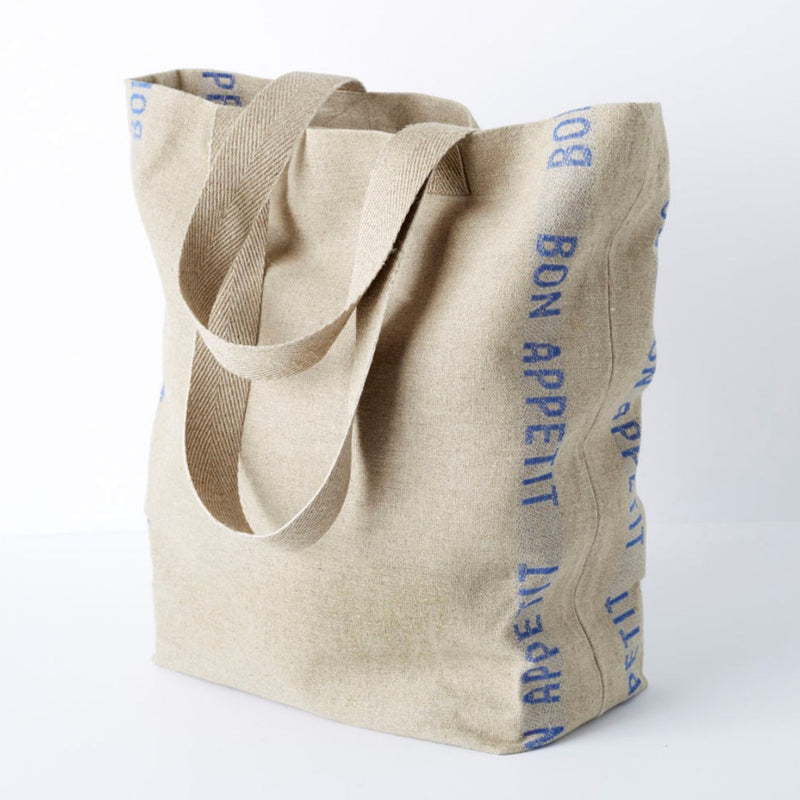 Linen Bag BON APPETIT White Background