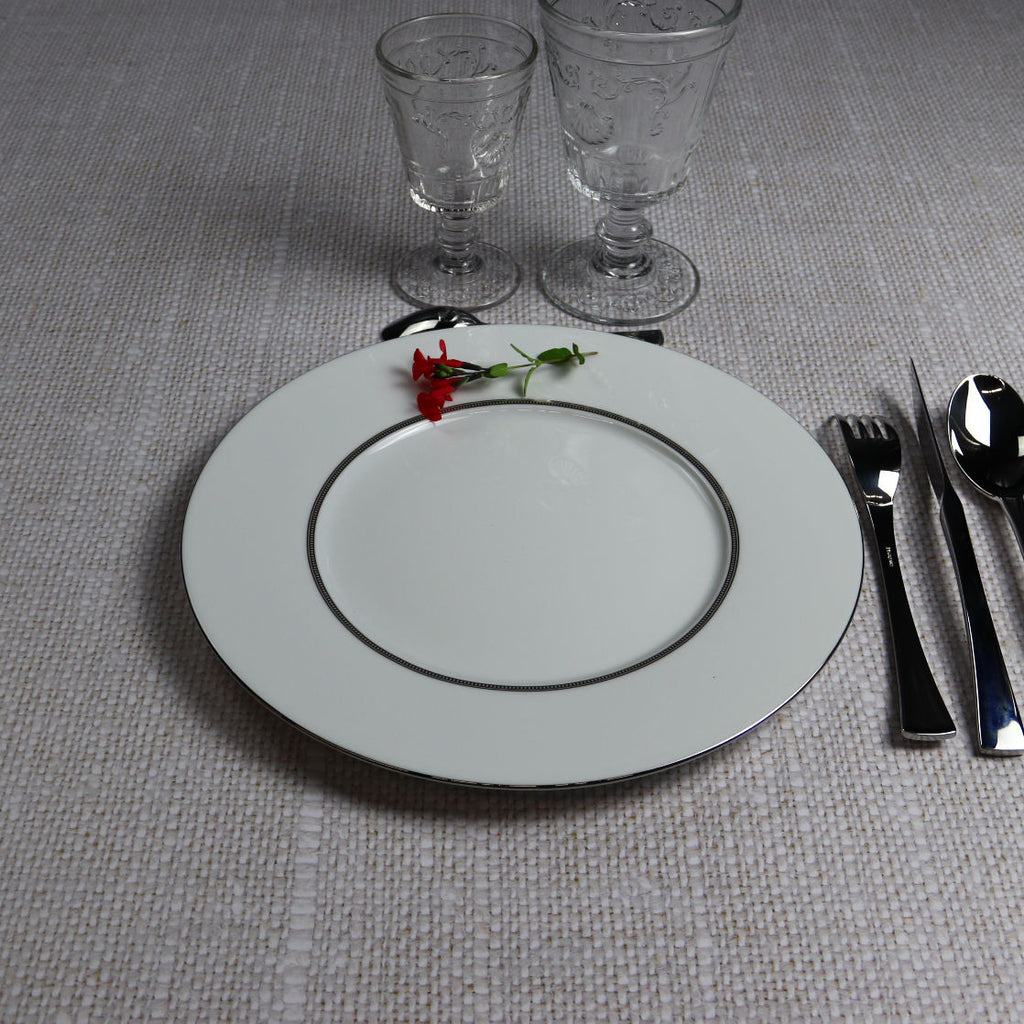 6 Round dinner plates 28 cm with rim