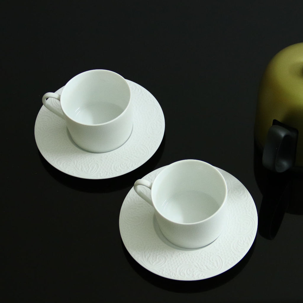 6 tea cups 25cl white porcelain - Degrenne