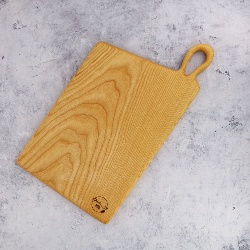 Large Ash Cutting Board on Concrate