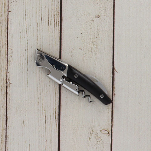 Thiers corkscrew ebony wood handle 2 levels topshot