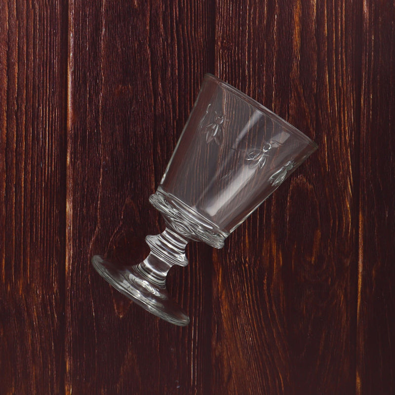 La Rochere Watter Glasses Abeille on Wood Table