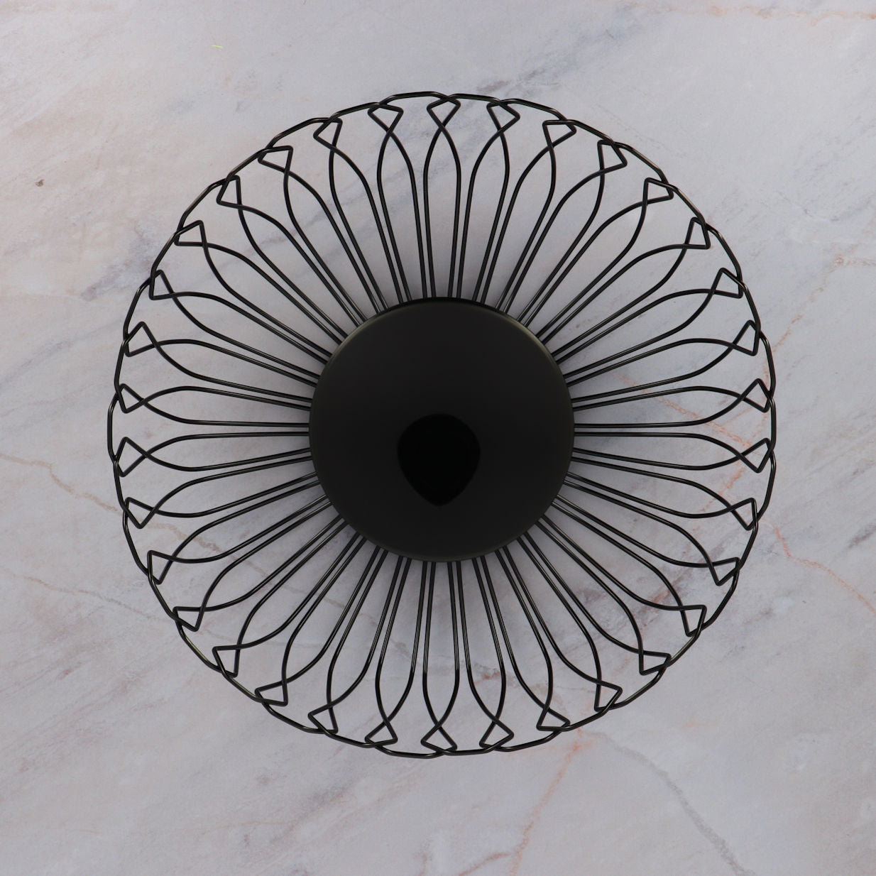Degrenne Black roud basket Empty on Marble Topshot