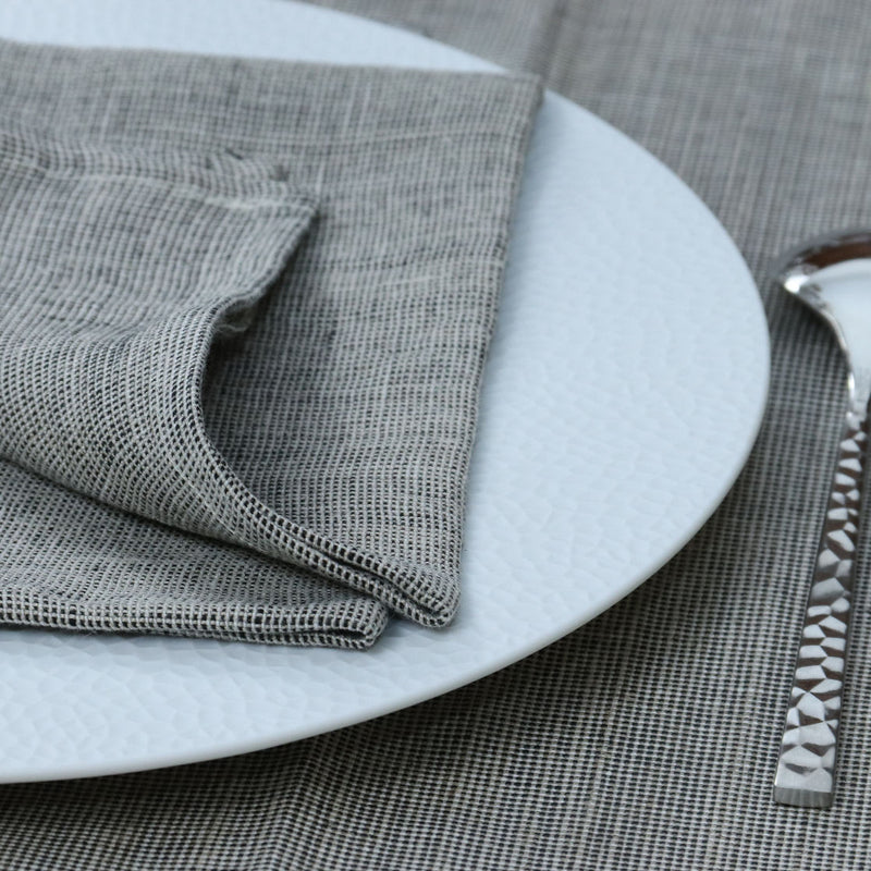 6 Napkins MODENA Black 100% linen