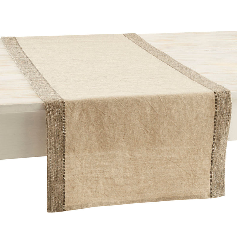 Table runner 48x155cm ALADIN Natural 90% linen | 5% coton | 5% pes