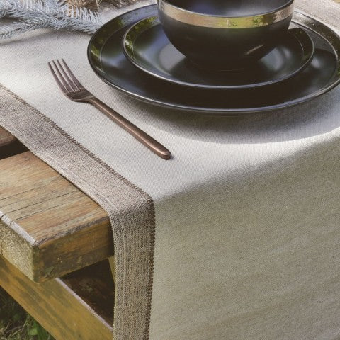 Table runner 48x155cm ALADIN Natural 90% linen | 5% coton | 5% pes