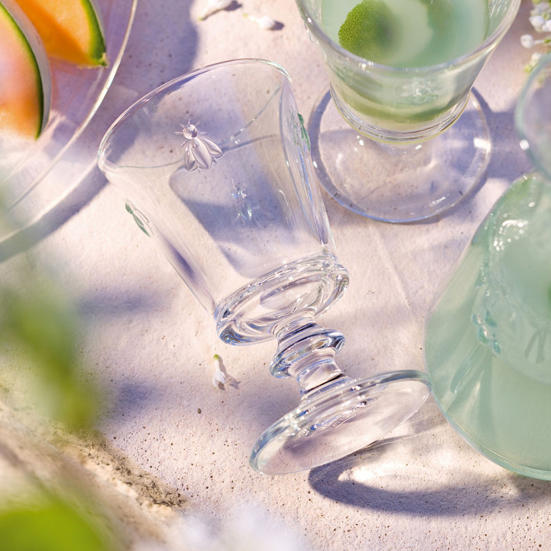 La Rochere Watter Glasses Abeille on Garden Table